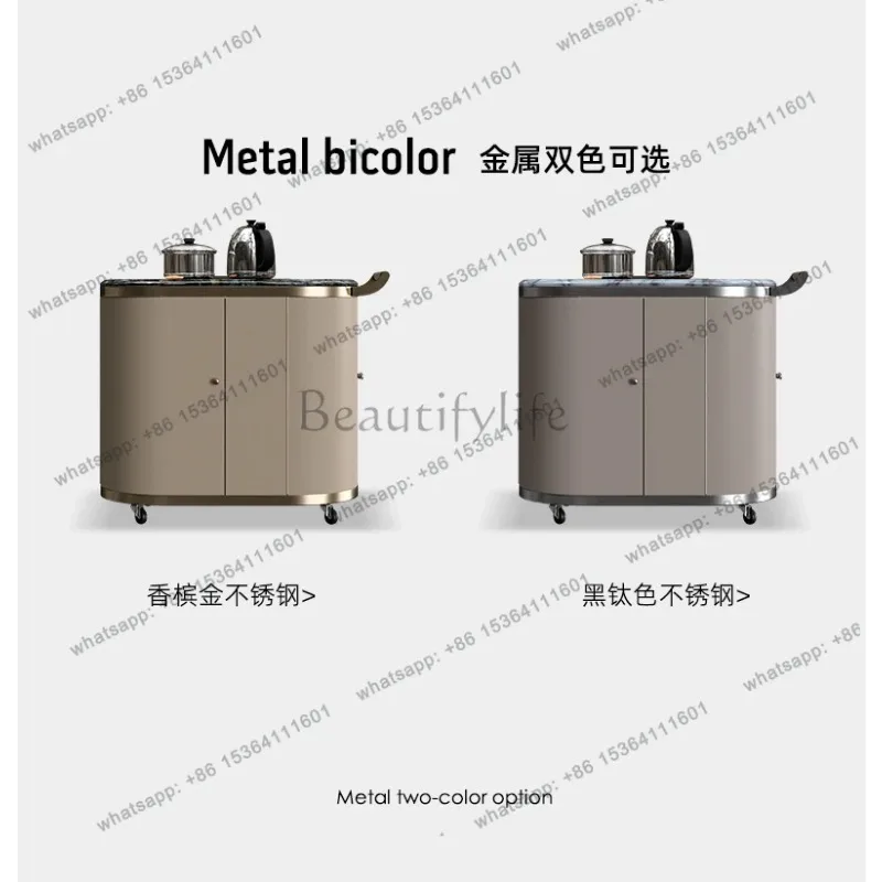 HYS Table Kettle Integrated Balcony Small Tea Table Household Minimalist Tea Cabinet