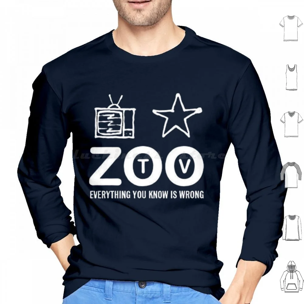 Zoo Tv By Abel 2017 Hoodie cotton Long Sleeve Zoo Tv Band Bono Joshua Tree Joshua Tree Concert Tour Zoo Tv Stuff Zoo Tv