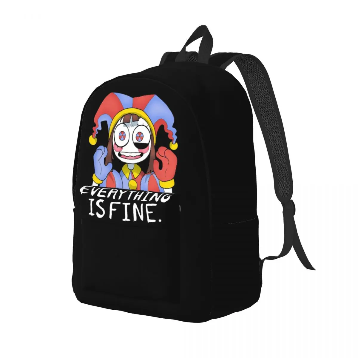 The Amazing Digital Circus Pomni Everything Is Fine Backpack for Men Women High School Business Daypack College Shoulder Bag