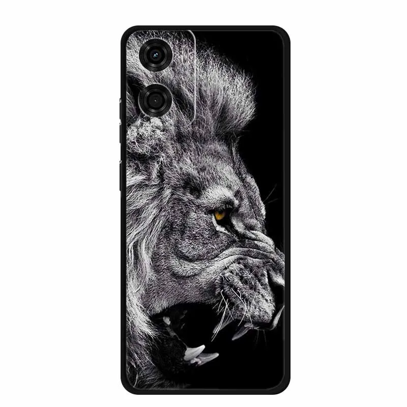 For Motorola Moto G05 E15 4G Case Animals Soft Silicone TPU Phone Cases Back Cover for Moto E15 Shockproof Protective New Fundas