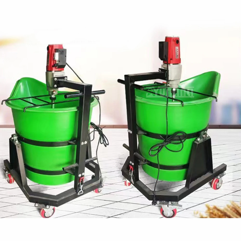 Small cement mixer duckbill plastic mixing bucket gypsum self leveling electric grouting material mixing machine