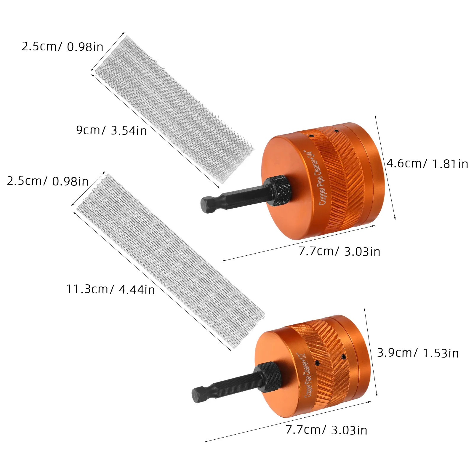 1 set Copper Tube Cleaning Replacement Pipe Cleaner Hvac Plumbing Halloween Christmas New Year Copper Tube Cleaner Metal