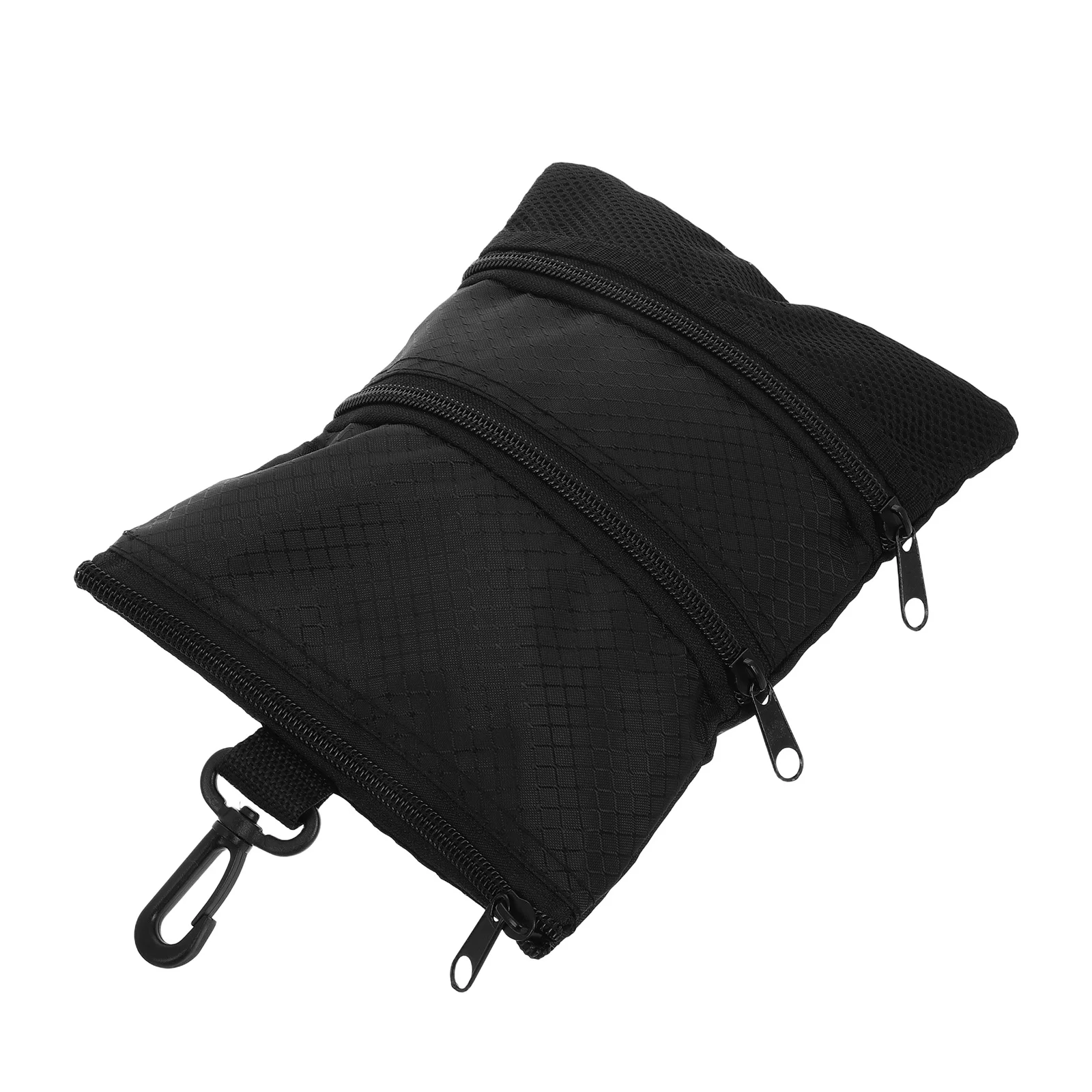 

Lightweight Pouch Bag For Men Women Durable Nylon Storage Organizer Multi Pockets Compact Design Portable Accessories Case Black