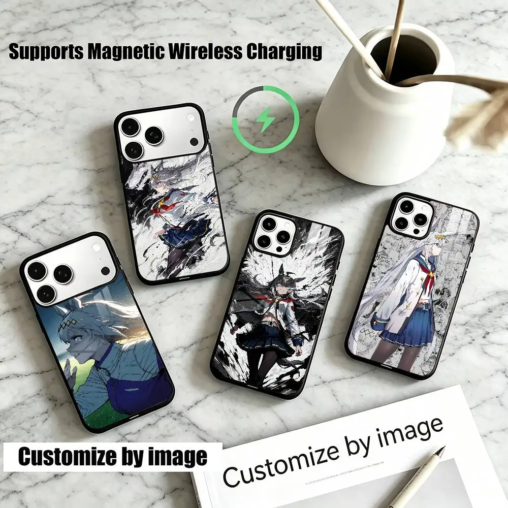 Oguri C- Cap Uma M-Musume Anime  Phone Case For iPhone17,16,15,14,13,12,11 Plus,Pro Compatible with magnetic wireless charging