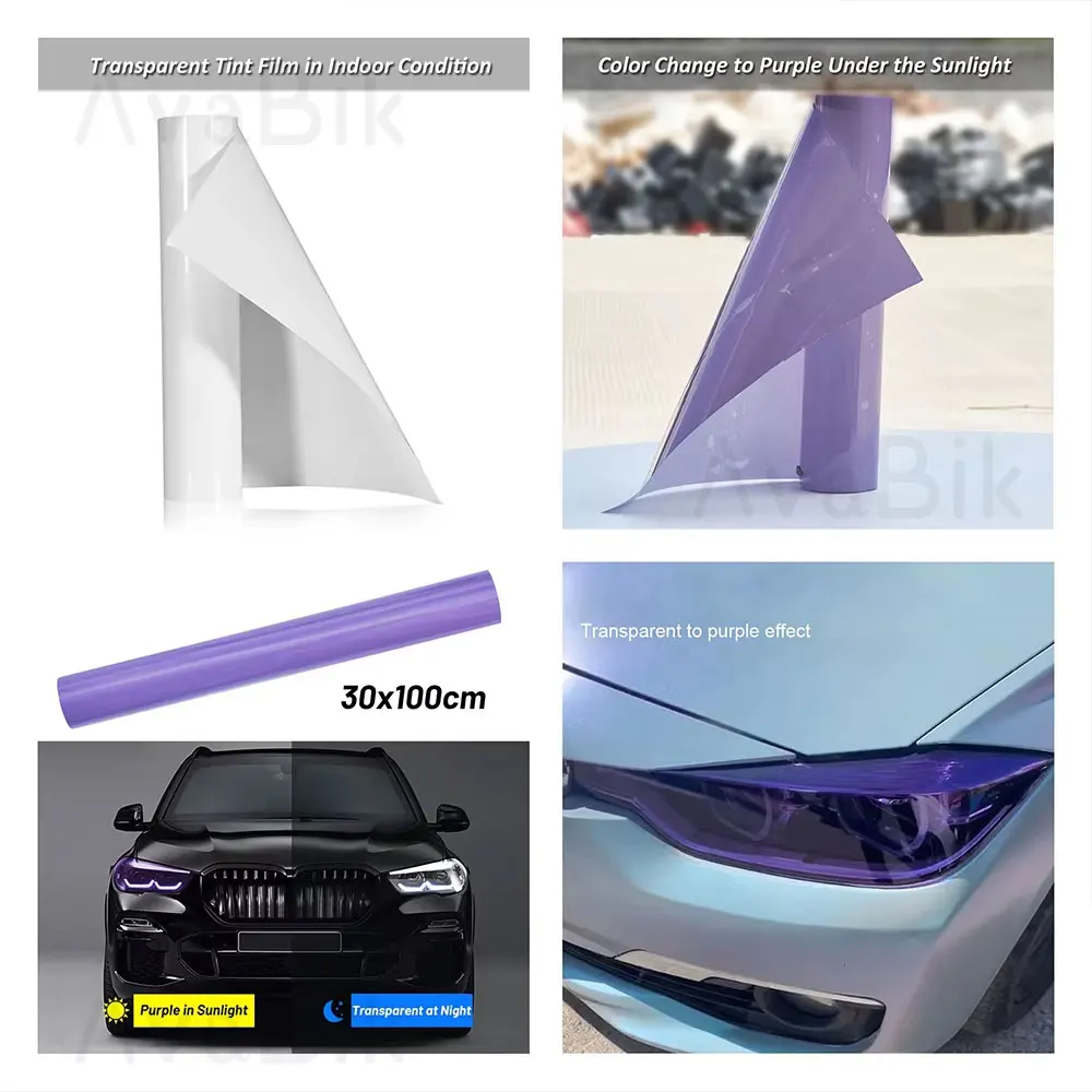 

Car PPF TPU Paint Photochromic Film UV Color Change Headlight Protection Film Self-healing Anti-scratch For BMW Honda Ford Tesla
