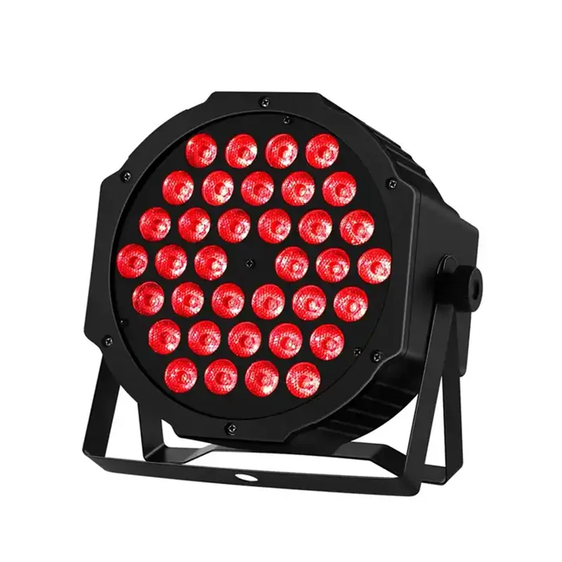 Imagem -03 - Full Color Rgb Led Flat Par Luz Som Ativado Controle Dmx512 dj Disco Bar Party Luzes Led Palco Luz Show 36w