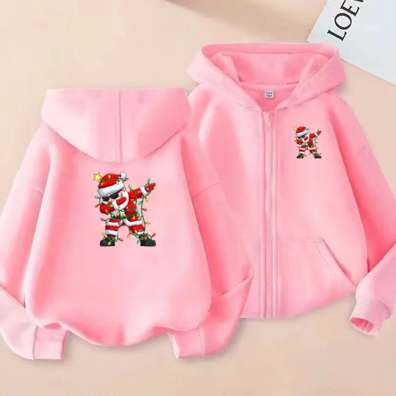 만화 프린트 어린이용 지퍼 재킷은 가을 겨울 크리스마스를 위한 스포츠 재킷으로 3세부터 13세까지의 소년 소녀에게 적합합니다.