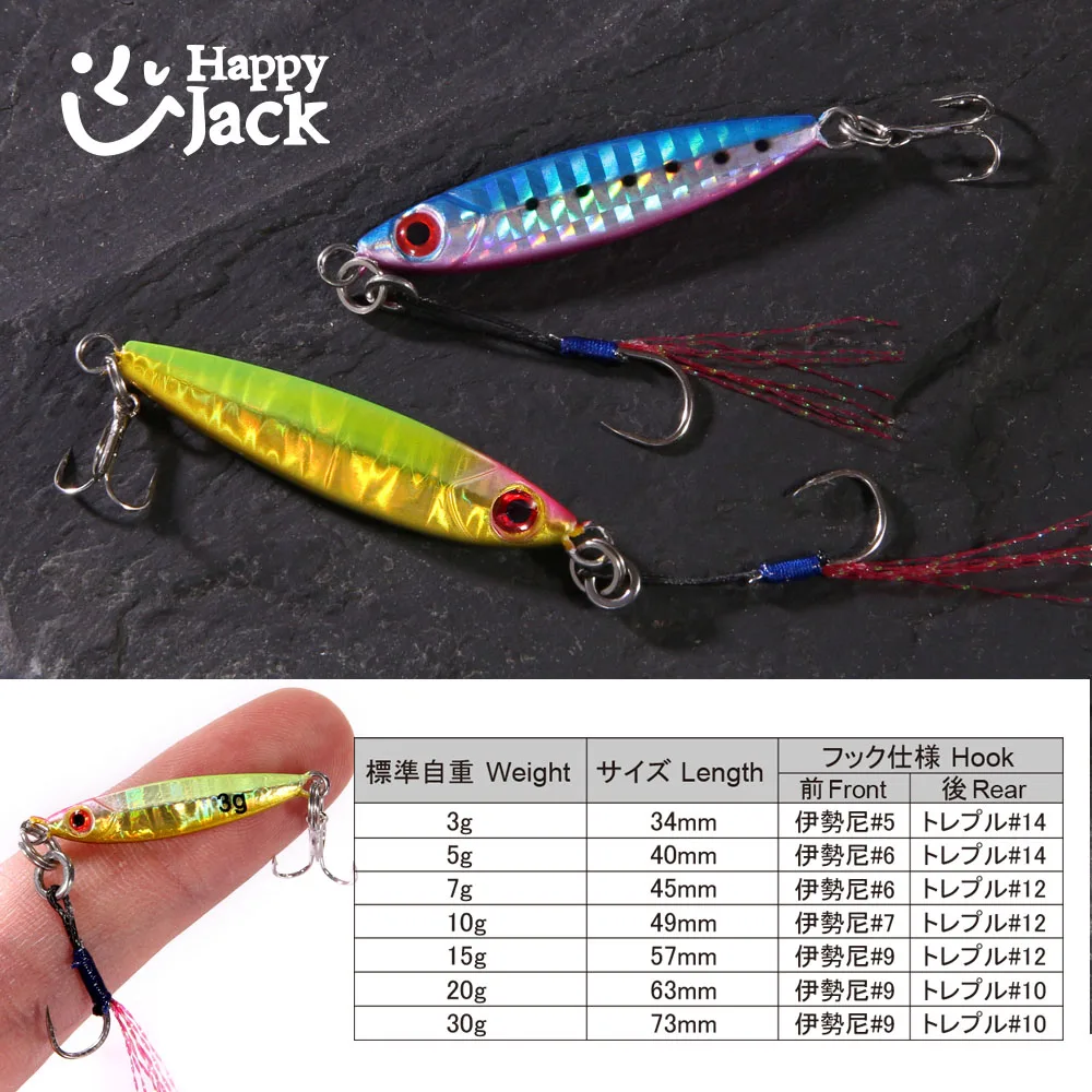 Happyjack Micro Jig metálico para cast y jigging costero - imagen 5