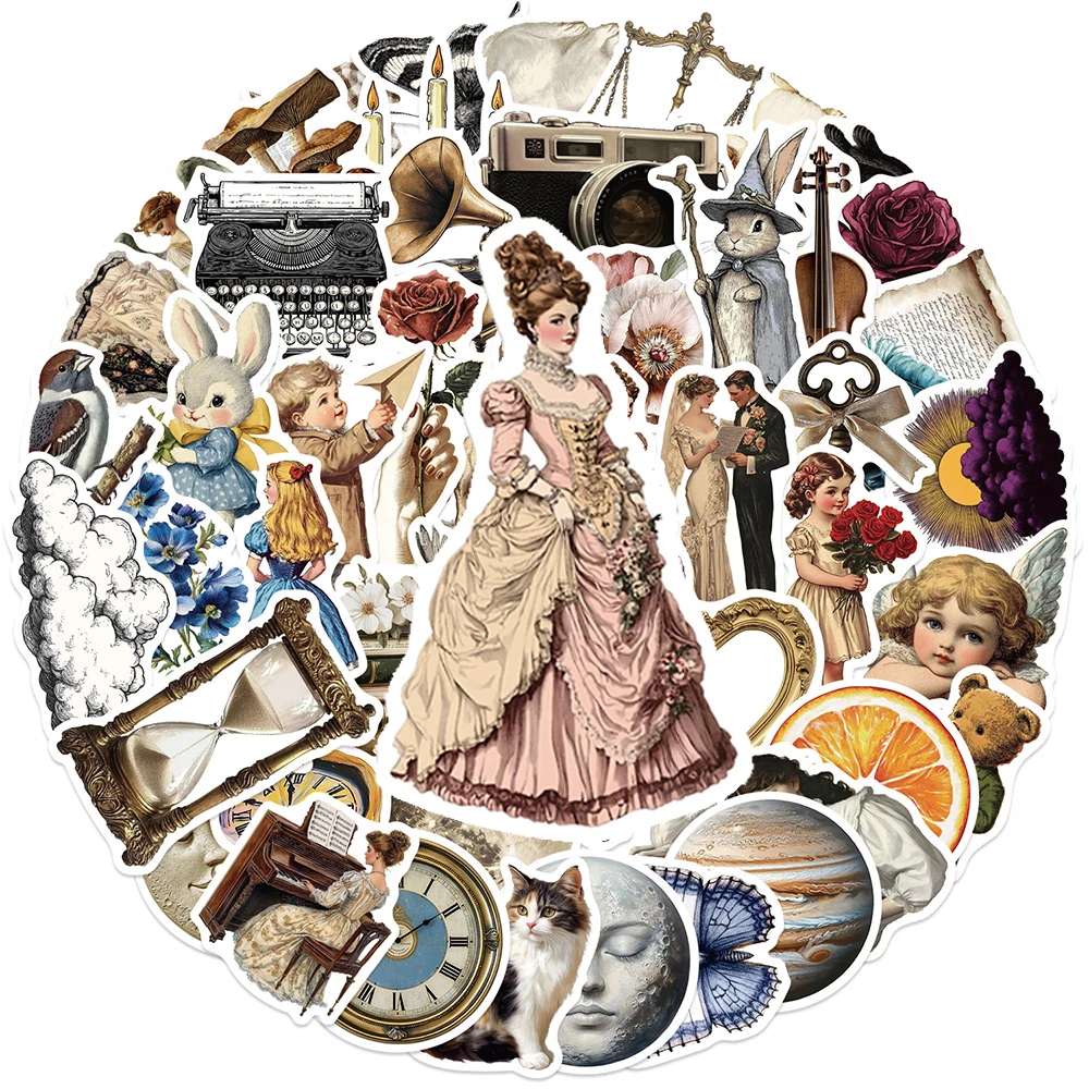 

10/30/50pcs Retro Cartoon Aesthetic Art Graffiti Stickers Decals DIY Suitcase Skateboard Laptop Guitar Waterproof Sticker Decor