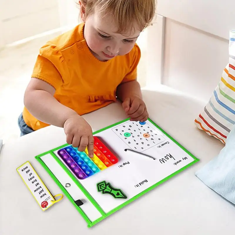 English Spelling Games Erasable Spelling And Reading Teaching Aids Erasable English Learning Set With High-frequency Word Cards