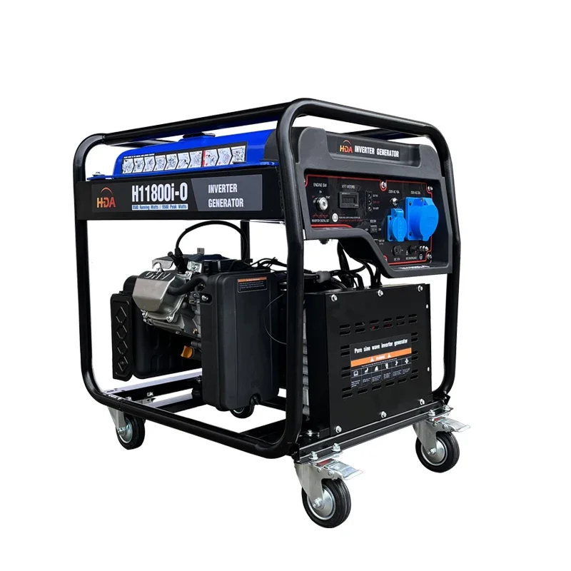 8KW 9KW 10KW Professional 8500W Open Frame Gasoline Inverter Generator Set Big Power Station Generator Dynamo Hilda H11800i-O