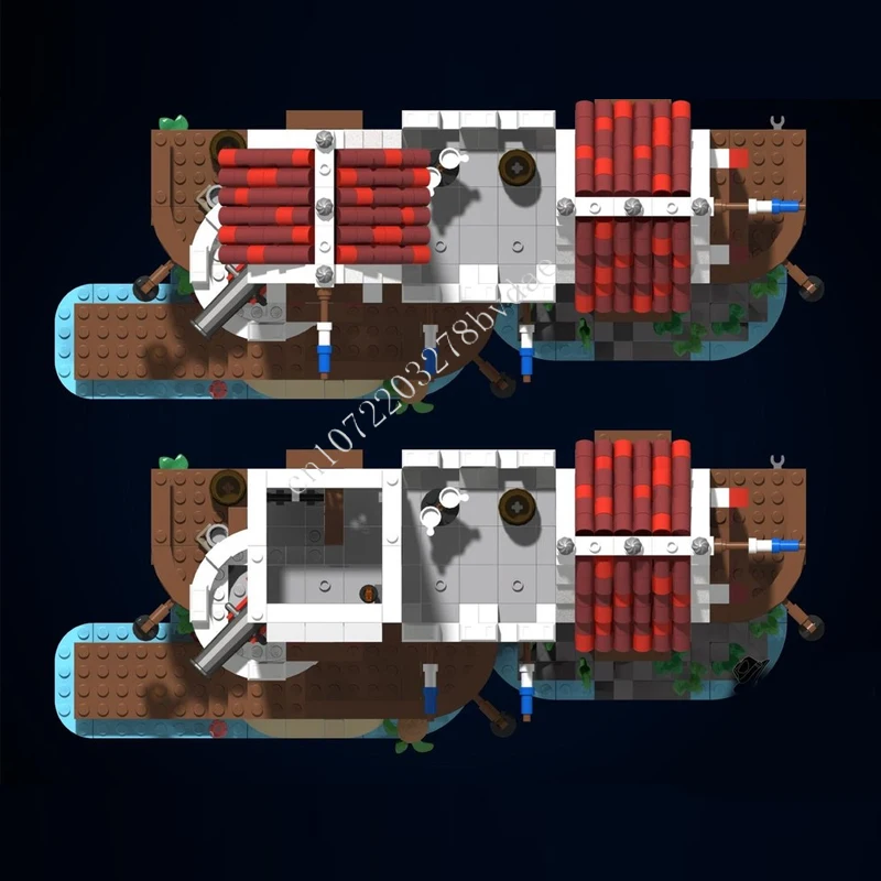 2015 pçs moc castelo medieval bloco de construção modelo ilha outpost tijolo técnico diy conjunto montagem brinquedos para crianças presentes do feriado