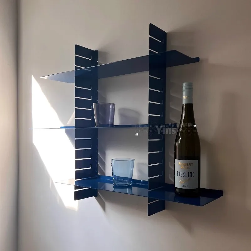 Picture 6: Creative Iron Wall Storage Shelf Bedroom Book Organizer Multifunctional Dopamine Decorative Rack for Toys Collection Home Decor