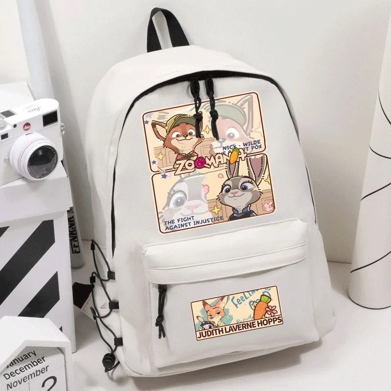 

Zootopia Girls Backpack - Cute Nick&Officer Judy Cartoon School Bag Versatile Casual Daypack for Elementary and Middle Schoolers