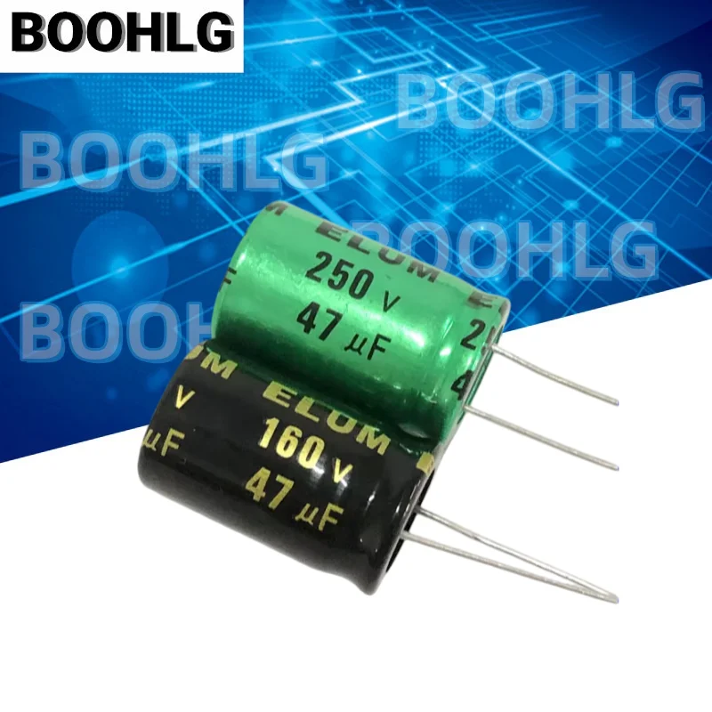 5PCS 47uf 160v Audio Frequency Division NP Non-Polar Electrolytic Capacitor 250v 47uf 16X25mm