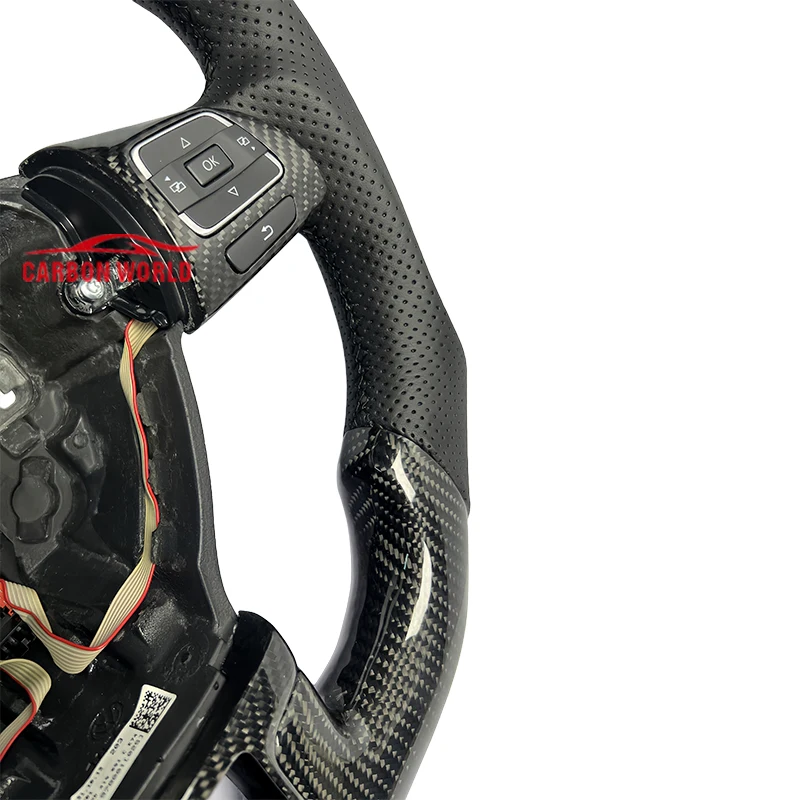 ل Volkswagen Golf MK6 GTI MK7 7.5 Polo GTS GTD GTE R Passat CC R-Line عجلة القيادة من ألياف الكربون