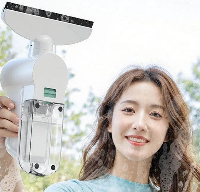 New Small Electric Glass Scraper Hand-held Window Cleaning Water Absorption Strong Adsorption Efficient Portable Artifact