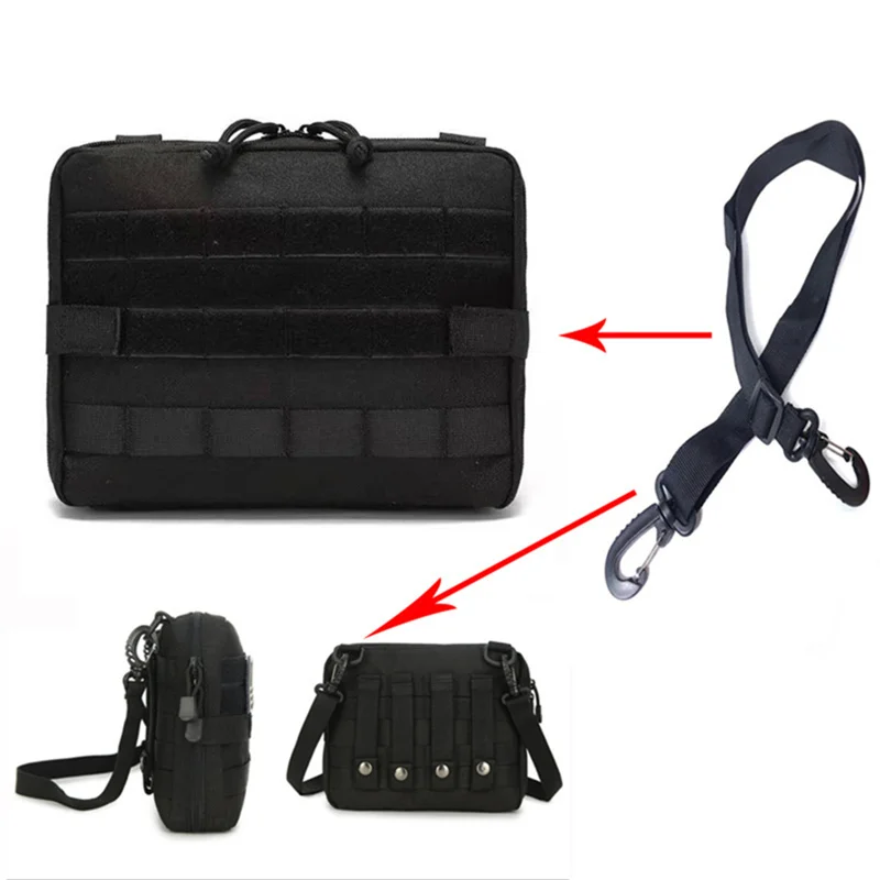 Sling Shoulder Strap Outdoor Sling Shoulder Strap Metal Buckle Belt Hunting Accessories Water Bottle Pouch Strap