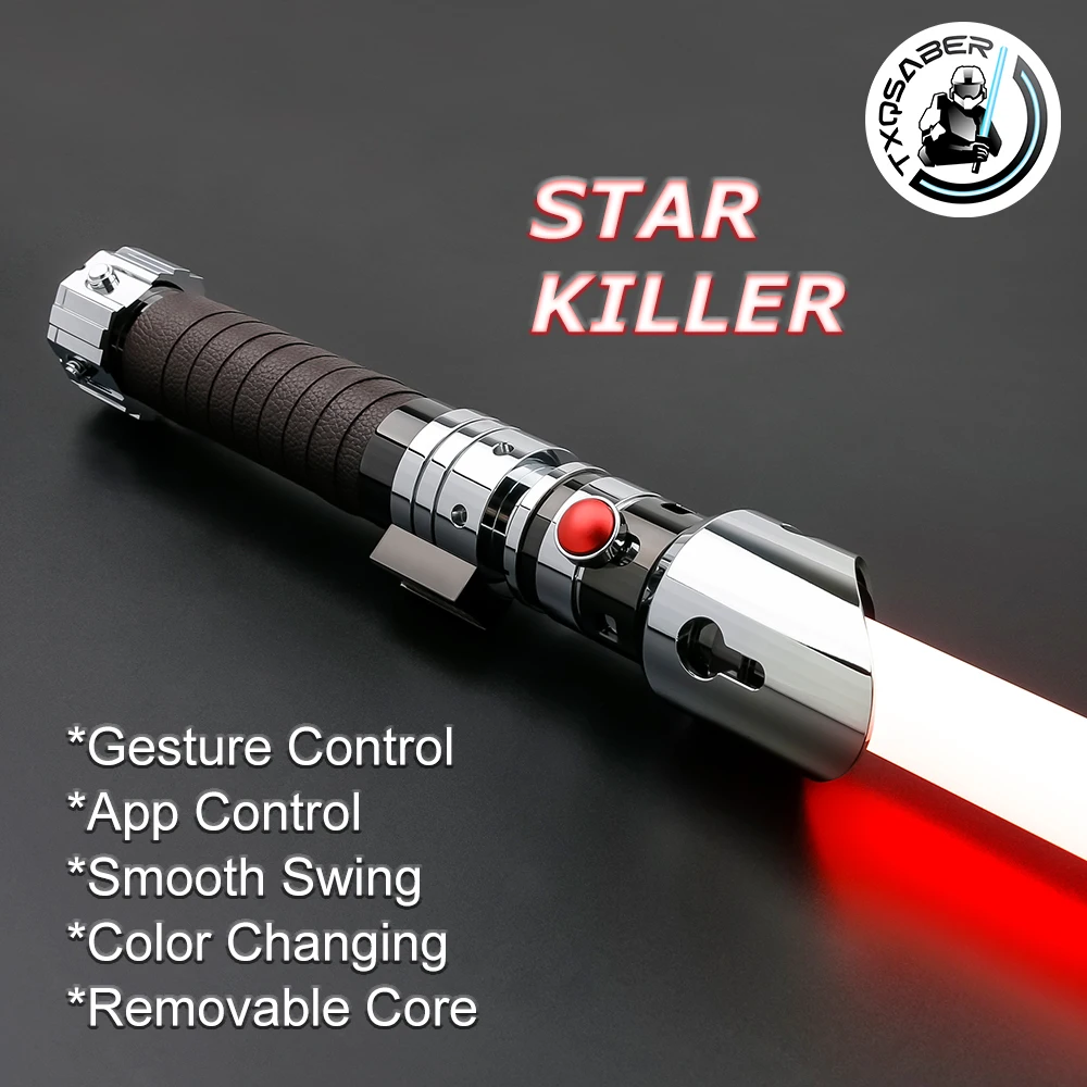 TXQSABER Neo Pixel Lightsaber Proffie Smooth Swing Metal Handle Force Blaster Cosplay Led Strip Light Sword Replica Starkiller
