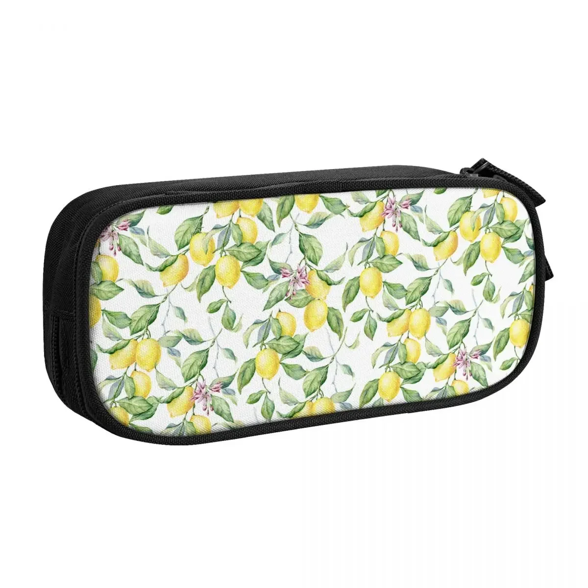 Custom Kawaii Tropical Fruit Summer Lemon Pencil Cases for Boys Gilrs Large Capacity Pencil Pouch Stationery