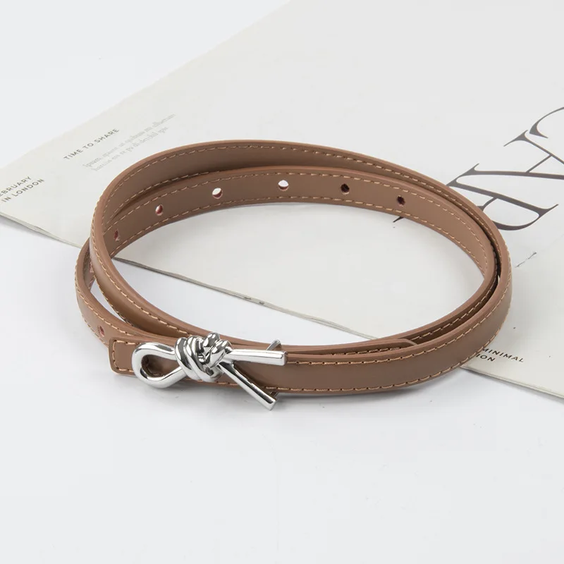 Genuine leather women's belt cowhide with casual pants decoration thin belt pants belt