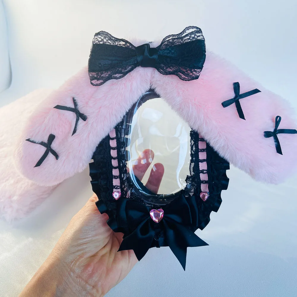

Display Bag with Keychain 10 cm Doll Out Bag Handmade Lace Collectors Blind Box Case Storage Case Gift for Anime Cartoon Dolls