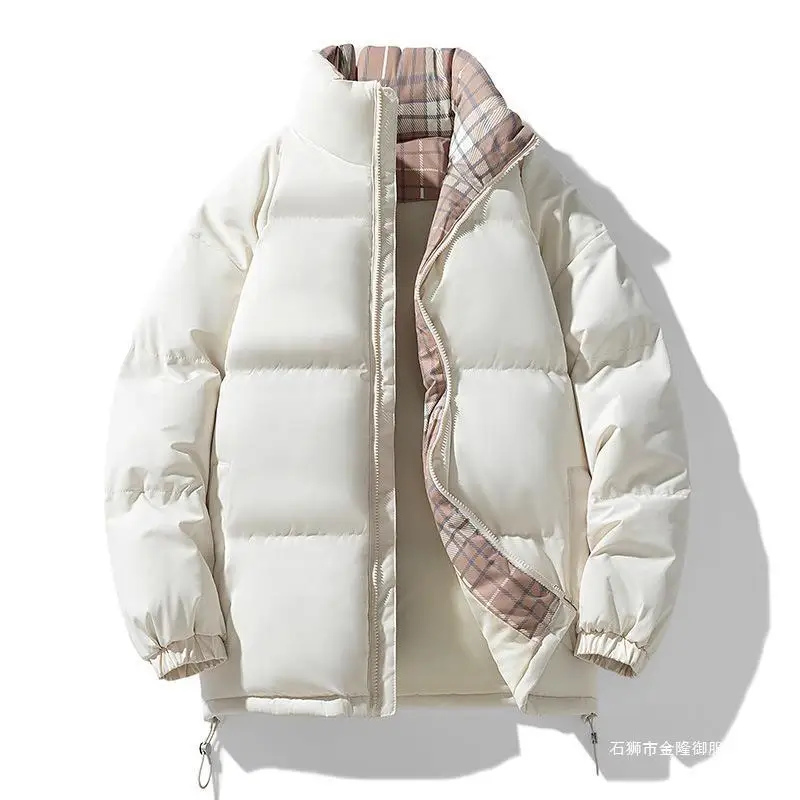 

Winter new style couple cotton coat - same style for both men and women, loose stand-up collar, thick and short jacket