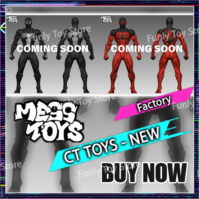 New MessToys Spider Figure Ct Toys Black Red Spider Mess Toys  Anime Action Figure Figurine Statue Model Customized Gifts Toys