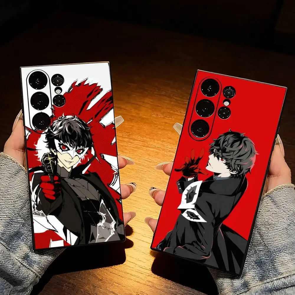 P5-Joker P-Persona-5 R-Ren A-AmamiyaS Phone Case For Samsung S25,S24,S21,S22,S23,S20,Ultra,S26,Plus,Fe,Note,5G Black Cover