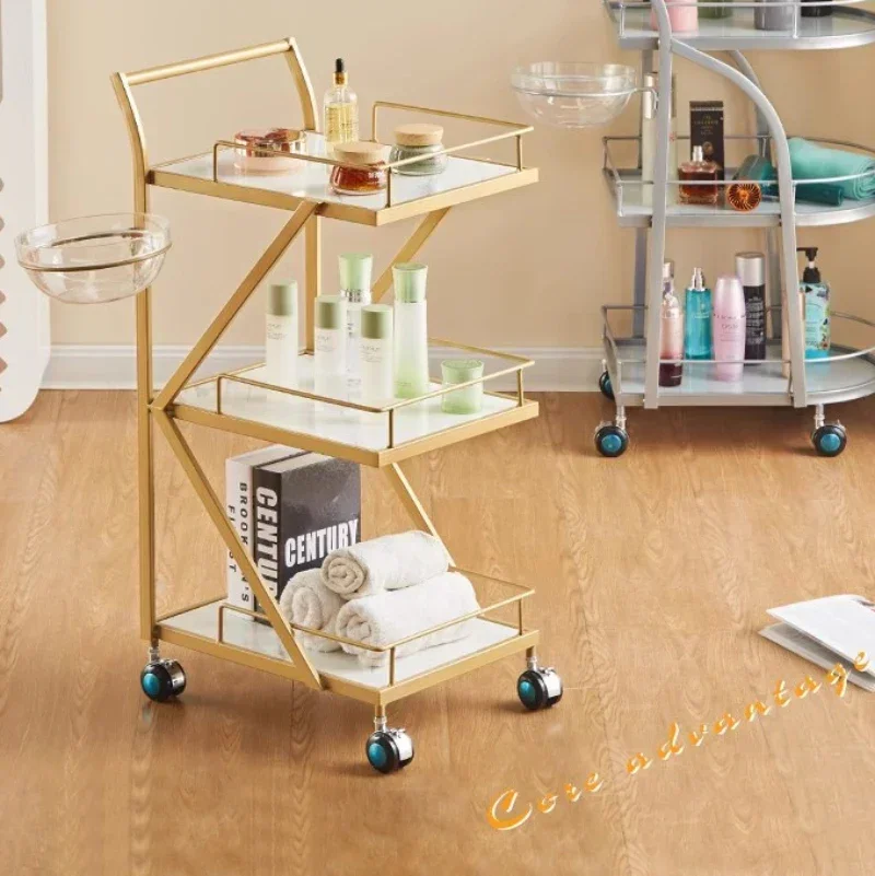 

Aesthetic Professional Trolly Beauty Salon Elegant Hairdresser Cart Trolley Shopping Plegable Con Ruedas Wheels Hair Furniture