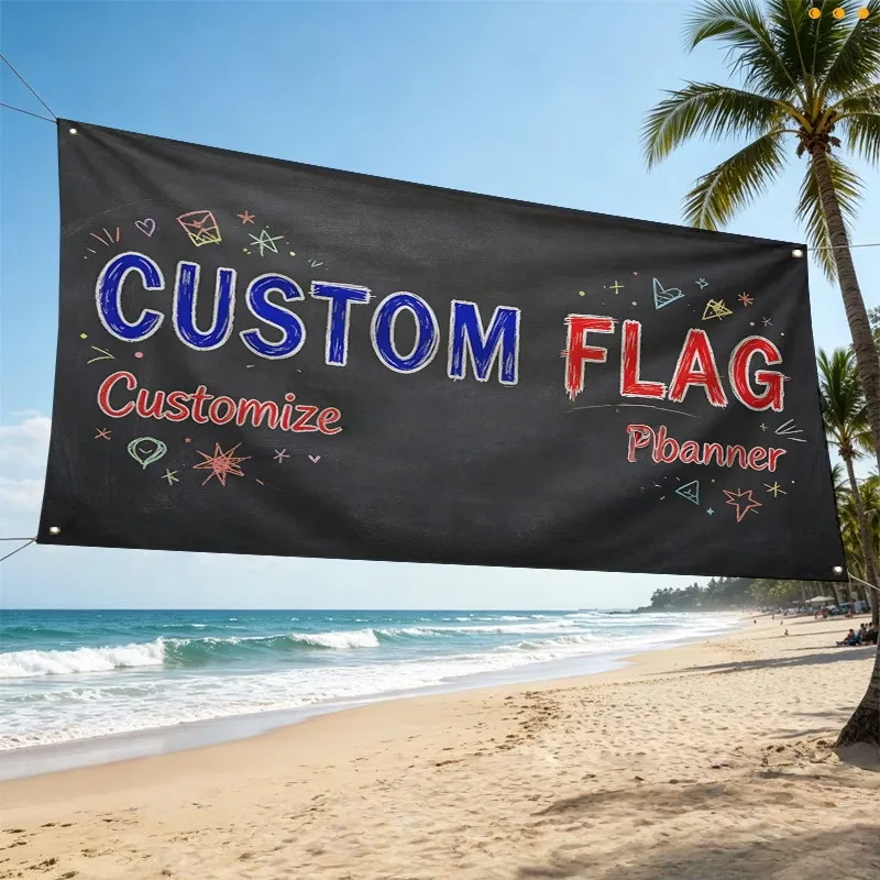 Custom Banner Flags Suitable For Auto Repair Shop Birthday Party Courtyard Decoration Club  Commercial Advertising Promotion