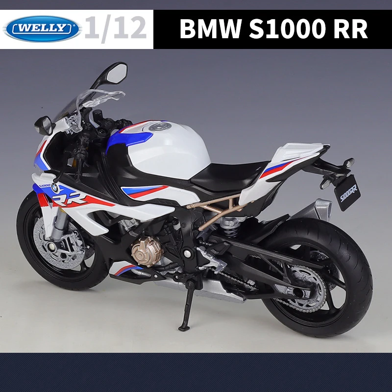 WELLY 1/12 BMW S1000RR 2021 Die Cast Motorcycle Model Toy Vehicle Collection Autobike Shork-Absorber Off Road Autocycle Toys Car