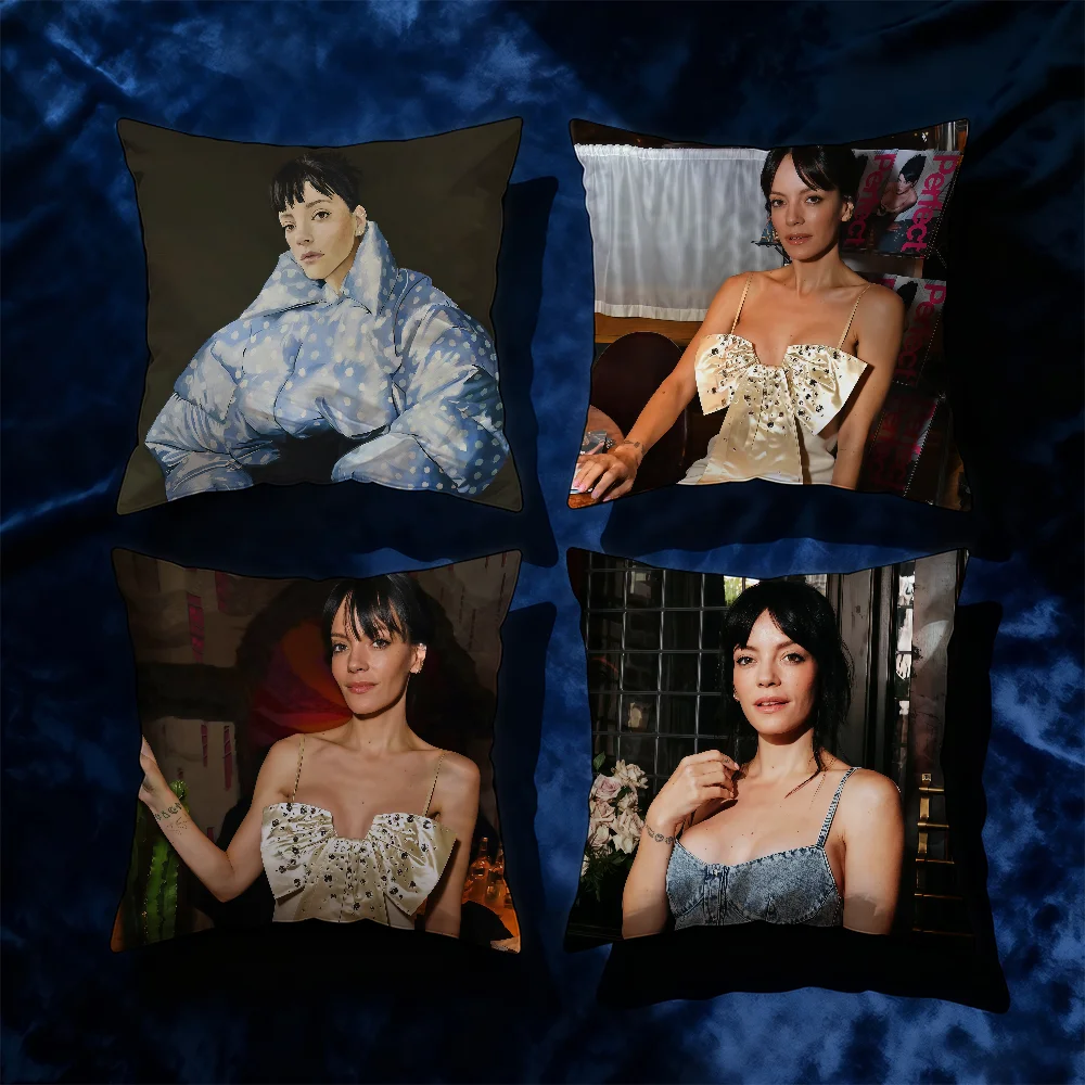 Lily Allen West End Girl HN Cushion Cover Cushion Cover Outdoor Sofa Decorative Square Living Room Bedroom Sofa Car