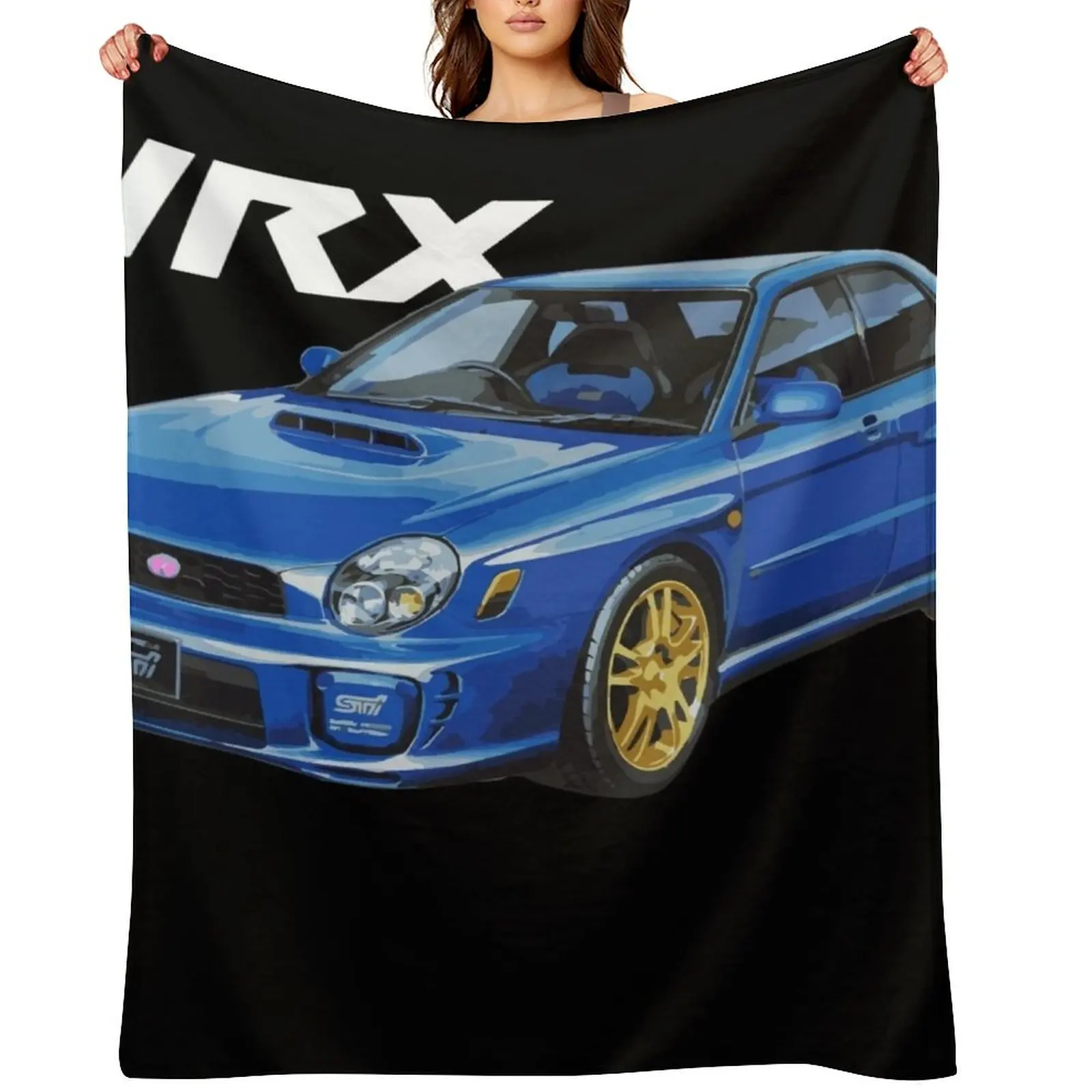 JDM WRX GDB Bugeye RALLY BLUE Throw Blanket Luxury Picnic for babies Quilt Blankets