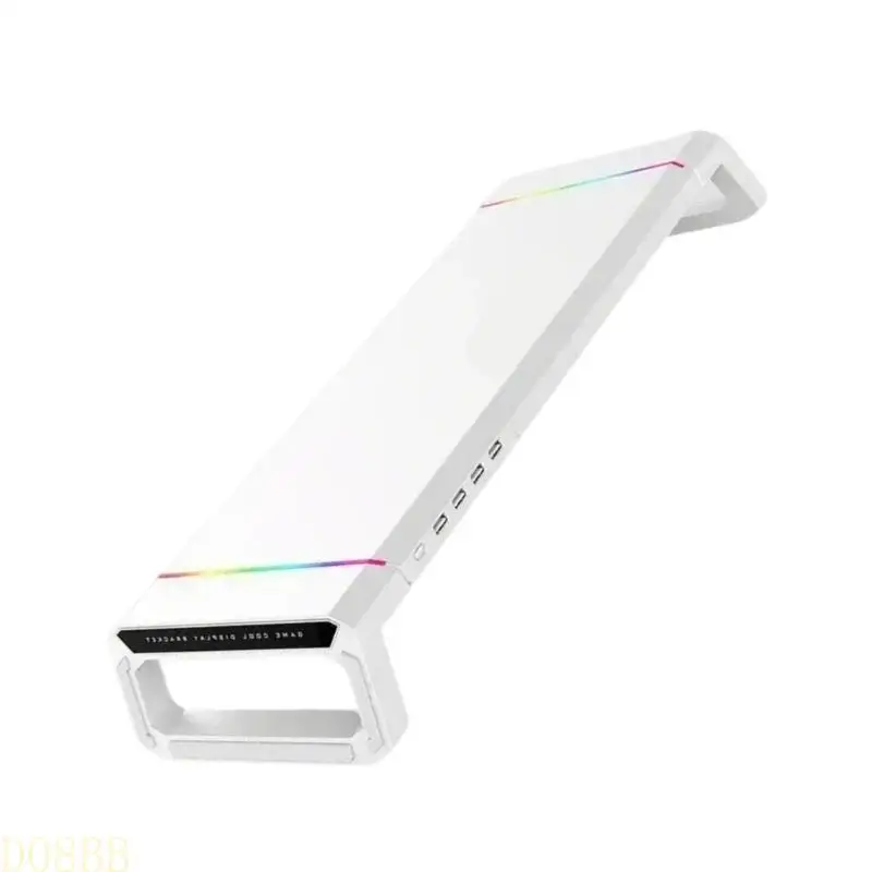 

D08B Stable Foldable Monitors Stand with USB Expansion Port Computer Risers with Storage Drawer and Holder