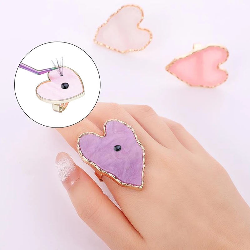 1Pcs Glue Gasket Eyelash Extension Glue Rings Acrylic False Eyelash Glue Holder Eyelash Adhesive Stand Pigment Makeup Tools