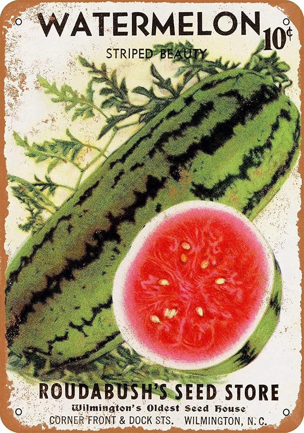 Metal Sign - Roudabushs Watermelon Seeds Retro Wall Decor Home Decor-aluminum