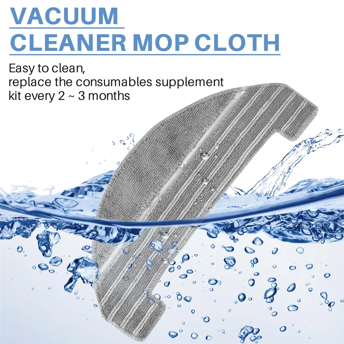 3Pcs Mop Cloth for Proscenic M8 PRO/ Ultenic T10 Robot Vacuum Cleaner Household Cleaning Tools Accessories Replacement