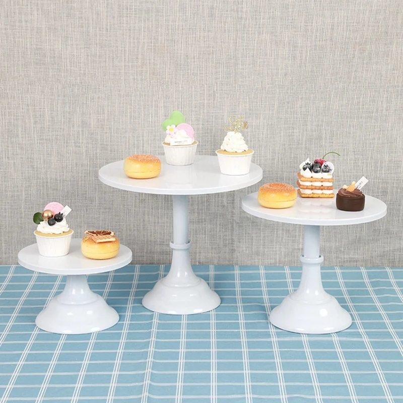 

New 3Pcs Cake Stand, Cake Pop Stand , Tall Cake Stands for Dessert Table, Perfect Display for Wedding Graduation Party,White