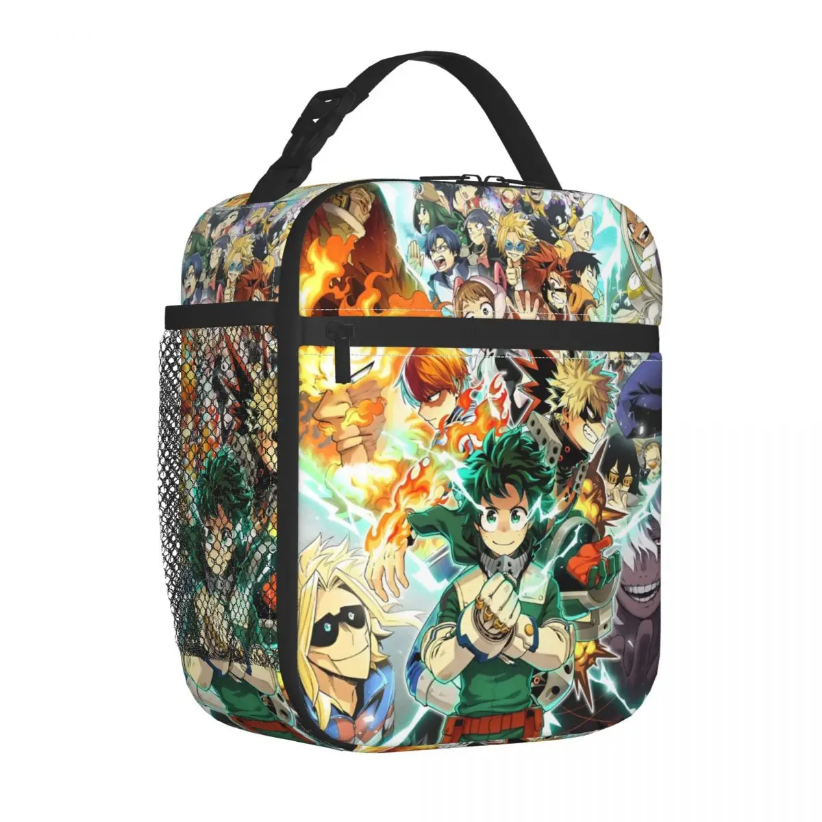 

My Hero Academia Insulated Lunch Bag High Capacity Cartoon Lunch Container Thermal Bag Tote Lunch Box Beach Outdoor Men Women