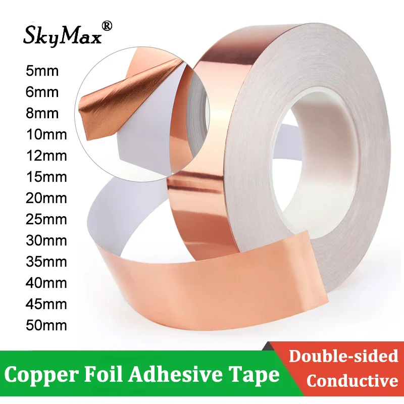 High-temperature Radiation Electrical Tapes Copper Foil Adhesive Tape Single/Double-sided Conductive Heat Dissipation Protection