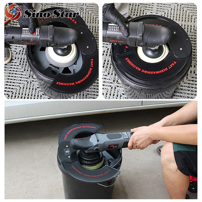 Auto Polisher Wash Bucket Polish Pad Washer No Electric Fast Disc Wash Machine Foam Buffing Pad Cleaner Wool Pad Wash Bucket