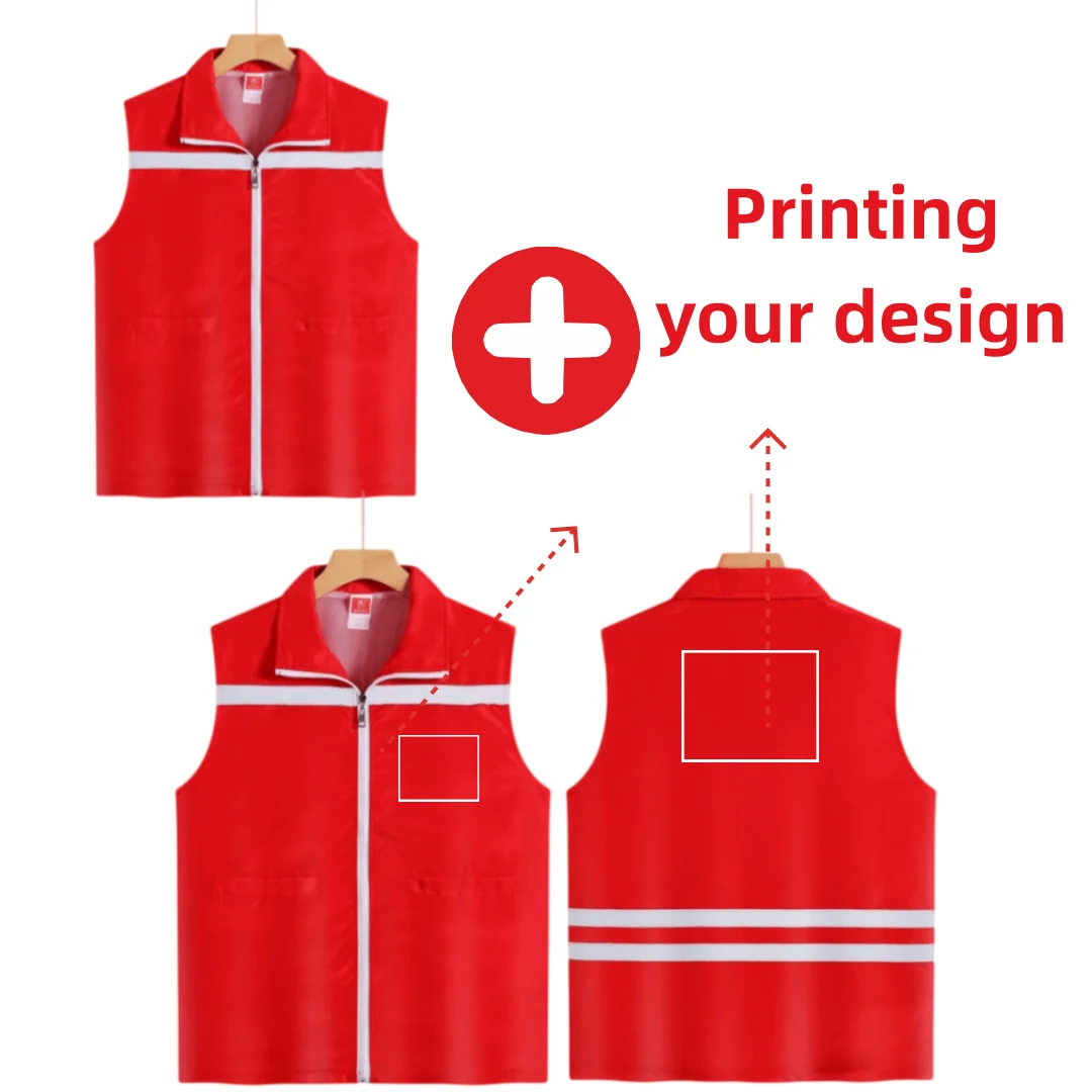 2026 New Style Sleeveless Thin Breathable Vest Event Volunteer Vest Universal Men And Women Customized Logo Event Work Vest