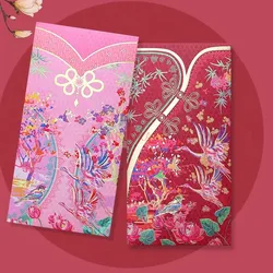 6pcs Vintage Cheongsam Red Envelope 2025 New Year Wedding Chinese style Red Envelope Bag with Gold Stamping