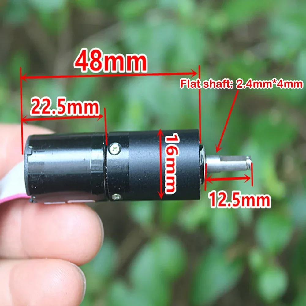 DC 5V-6V 50RPM Micro 16mm Brushless Planetary Reduction Motor Ball Bearing Three Stage Planetary Reductionbox Slow Speed