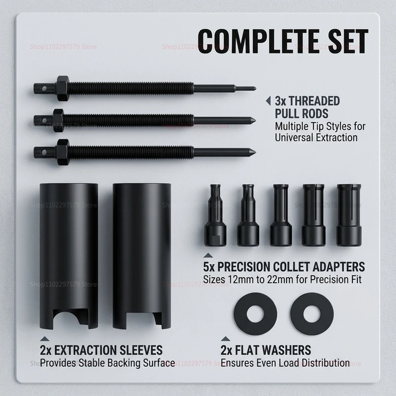 Bike Bearing Disassembly Tool Set Motorcycle Bearing Puller Extractor Kit Cycling Repair Accessories for Easy Bearing Removal