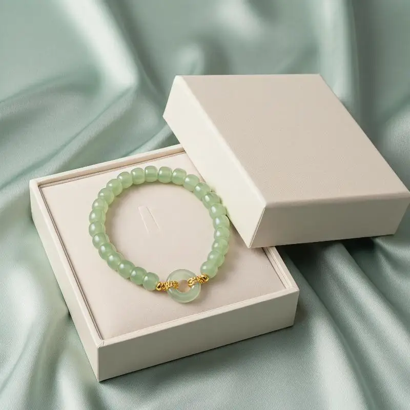 Natural New Jade Green Ring 1Pcs Vintage Agate Bracelet Luxury Jewelry Lucky Talisman For Daily Wear Men WomenHotsale view 3