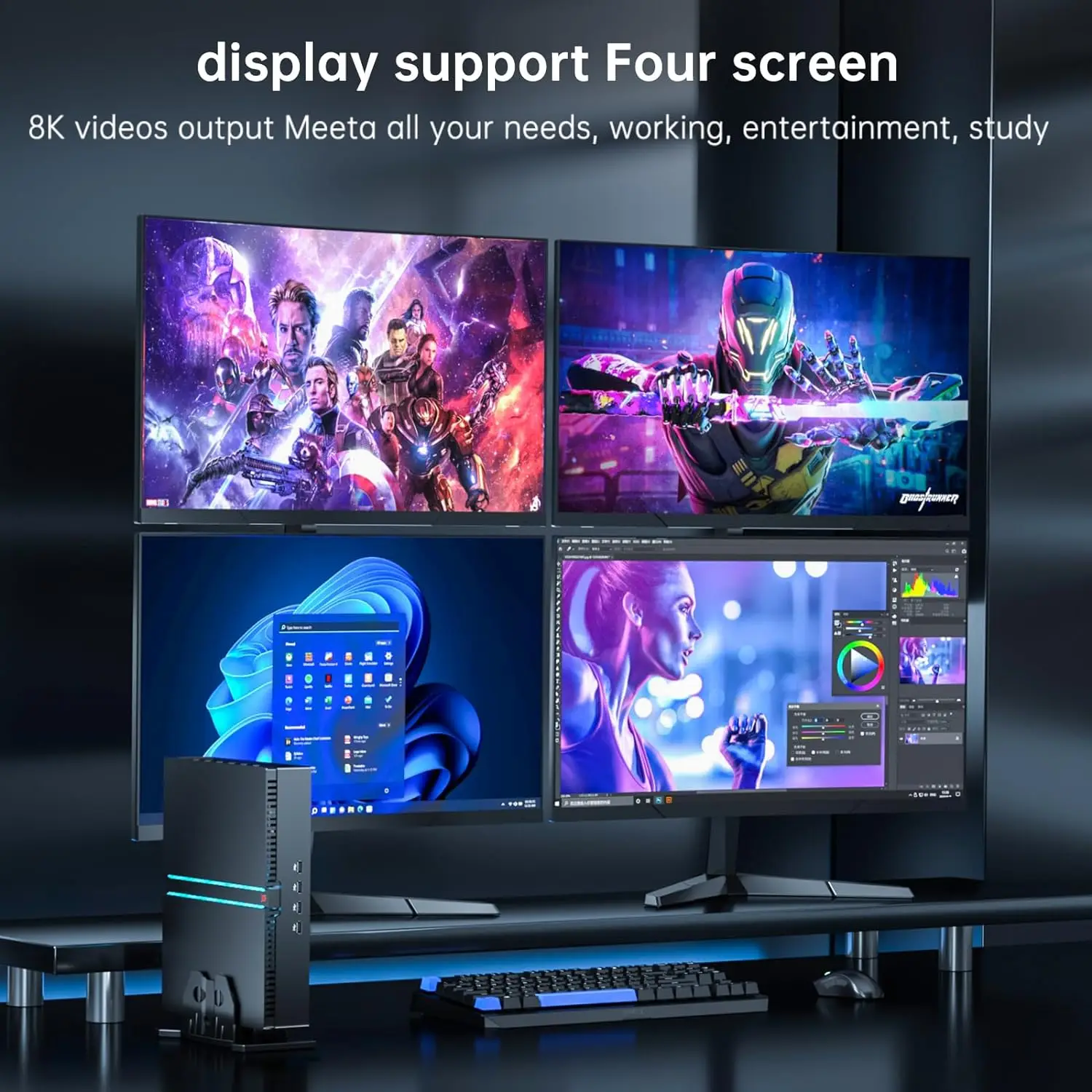 Mini PC Gaming Desktop with Intel I9 13900F/i7 13700F/i5 13400F NVIDIA RTX4060TI 8G WIFI6 Windows 11 Pre-installed for Gamers