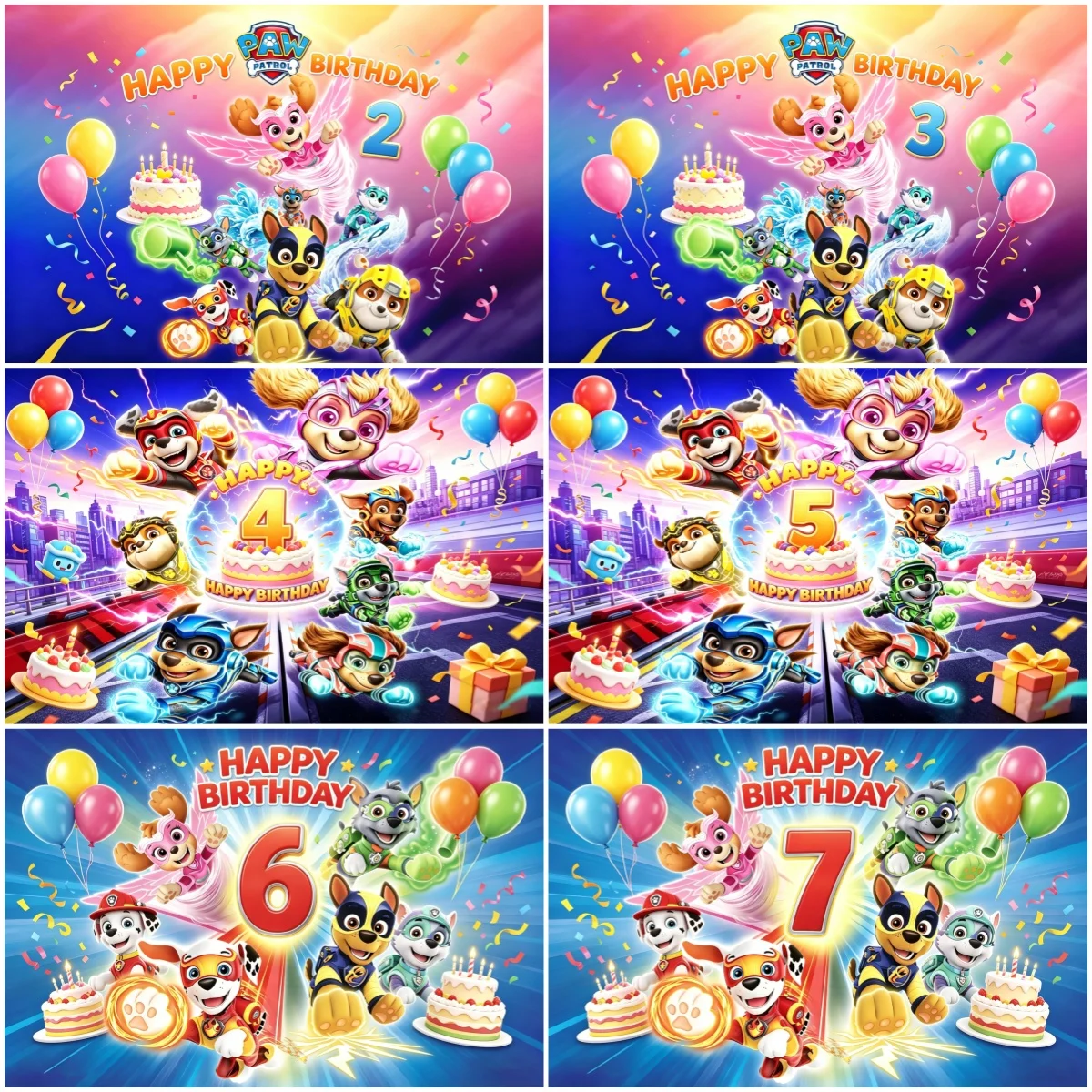Decoración para Fiesta de Cumpleaños Infantil de PAW Patrol, Pancarta, Suministros, Fondo de Perritos, Fondo para Fotografía Infantil, Accesorios para Baby Shower