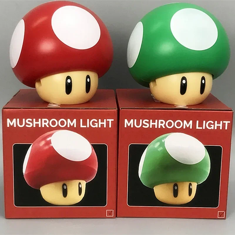 Super Mario Bros Anime Night Lamp LED Sound Question Mark Mushroom Light Action Figures Toy Cute Star Lights Kids Birthday Gift